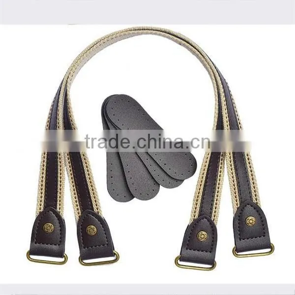 Printed woven bag straps for vacuum bag