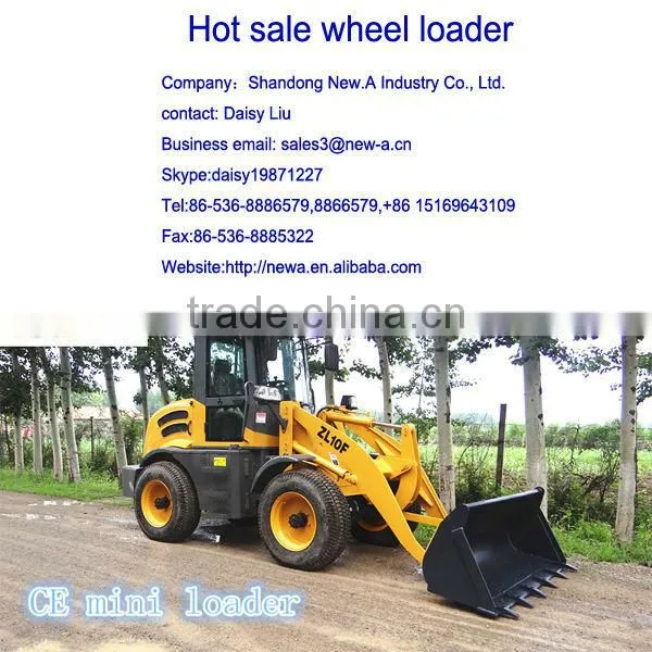 NEW 2016 hot sale ZL10 1.0ton CE mini garden loader