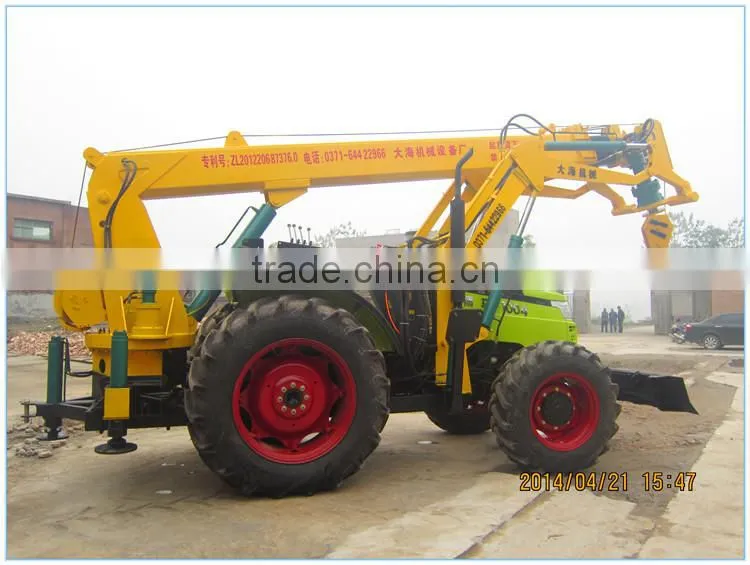 Hydraulic pile driver earth digger tractor digging machine