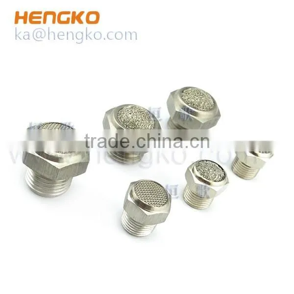 Sintered 316L stainless steel pneumatic exhaust muffler silencer