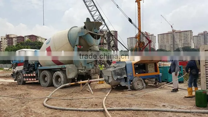 LCMP30 concrete mixer pump pumping concrete for sale