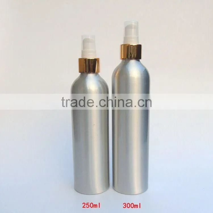 Wholesale 20ml-300ml aluminum Cosmetic packaging lotion bottles aluminum pump bottles for skincare cream