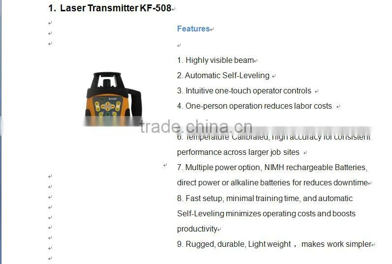 SunNav Laser land leveling auto leveling system
