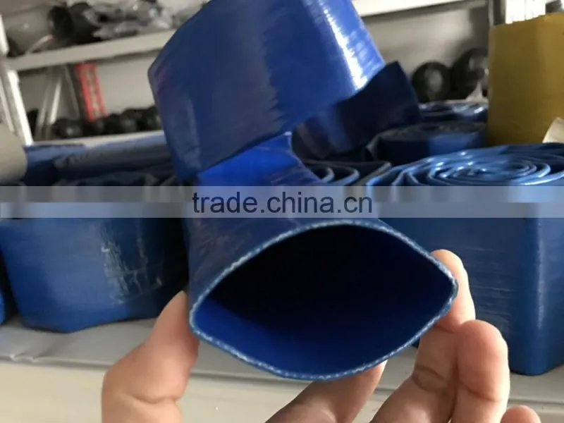 hot selling China manufacturer irrigation system pvc garden lay flat hose with blue color