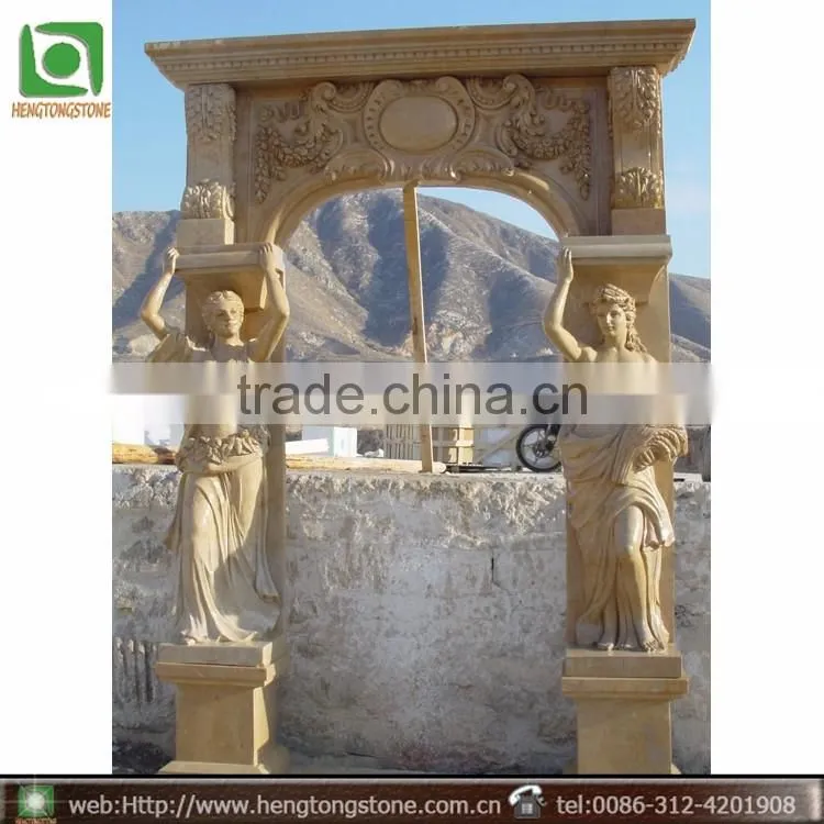 Hand Carving Natural Stone Marble Door Frame (customized Accept)