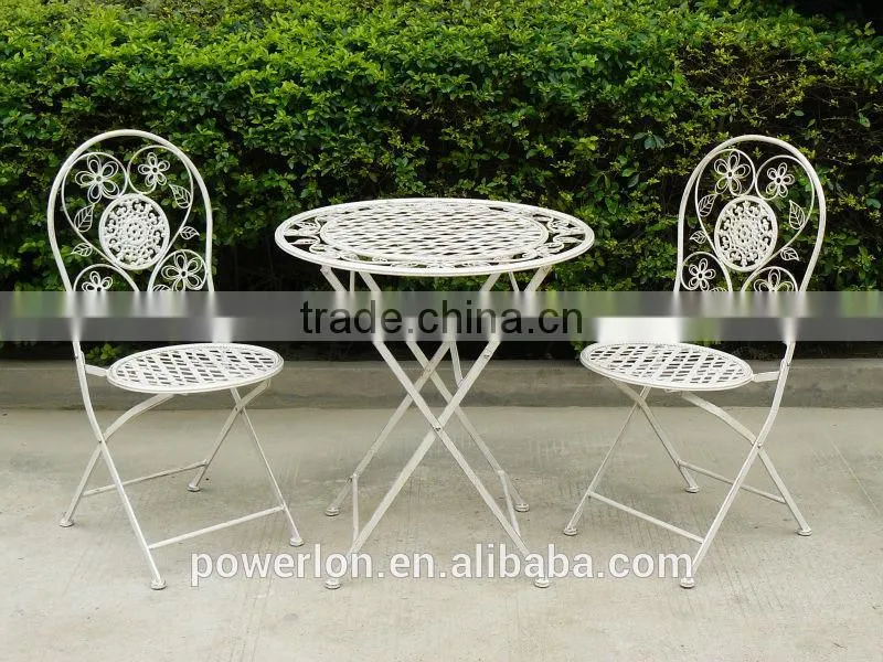 Elegant Wrought Iron Garden Furniture Patio Set Antique Flower Designs