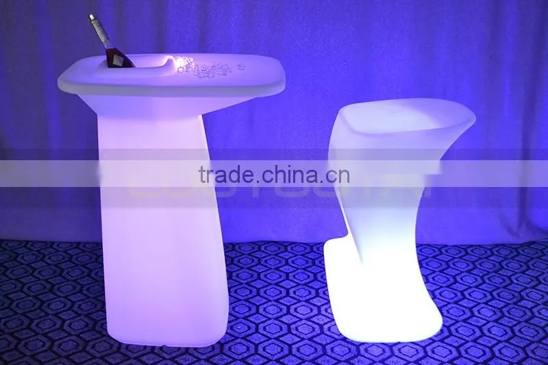 led bar chair Rechargeable wireless 16 color change LED bar stool