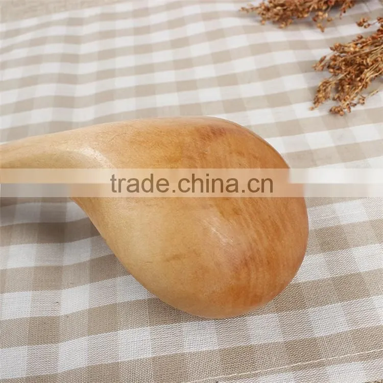 Chinese Natural Wood Soup Spoon, Green wooden Spoon for custom printed Kitchen