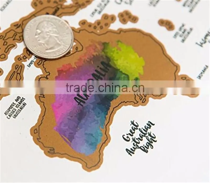 Travel Maps "It's a Beautiful World" Scratch Your Travels track map