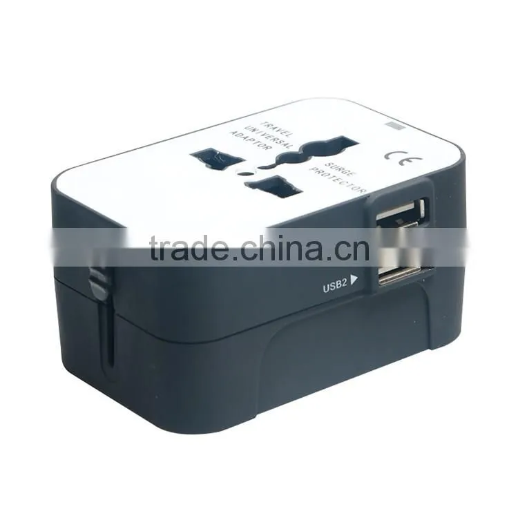 Factory Price USB Universal Portable Travel Plug Unique Travel Plug Superb Quality AC 250V Customized with double USB port
