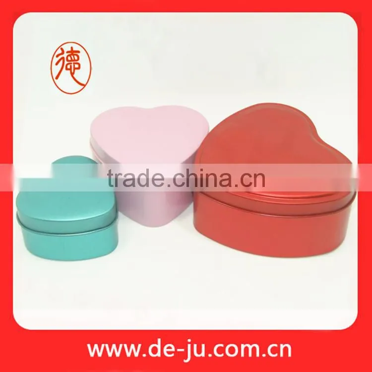 Children candy box lovely sweety present heart shaped metal box