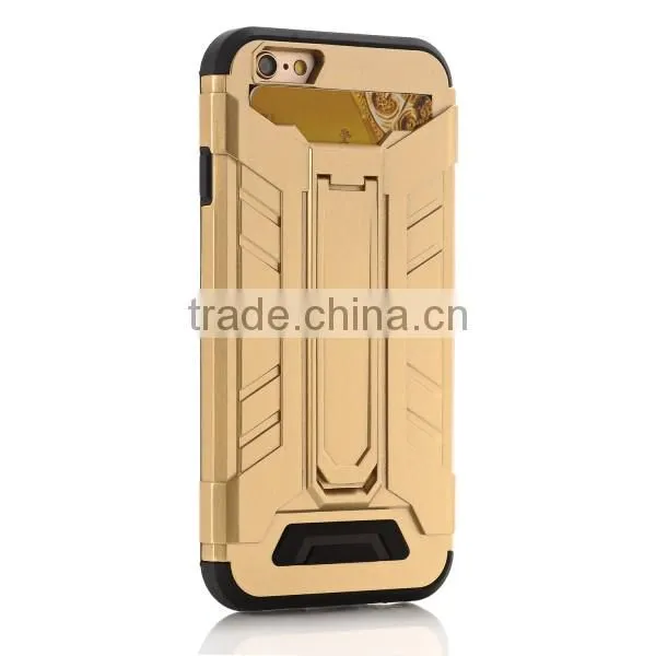 Card slot phone case bracket protective phone shell TPU + PC material for iPhone7 / plus