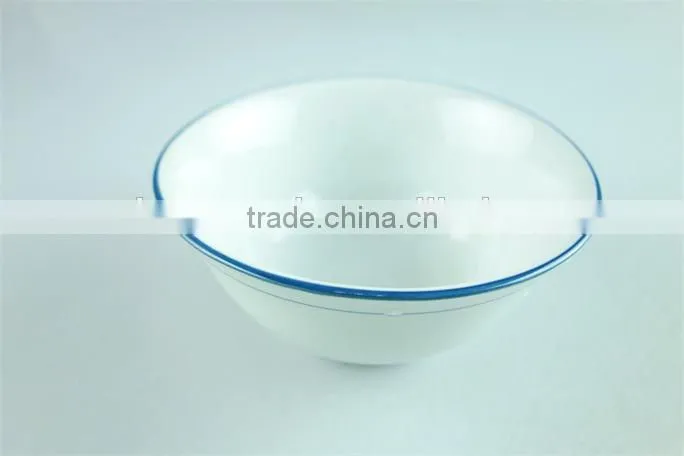 Ceramic dinnerware set with blue edge with cheap price in stock