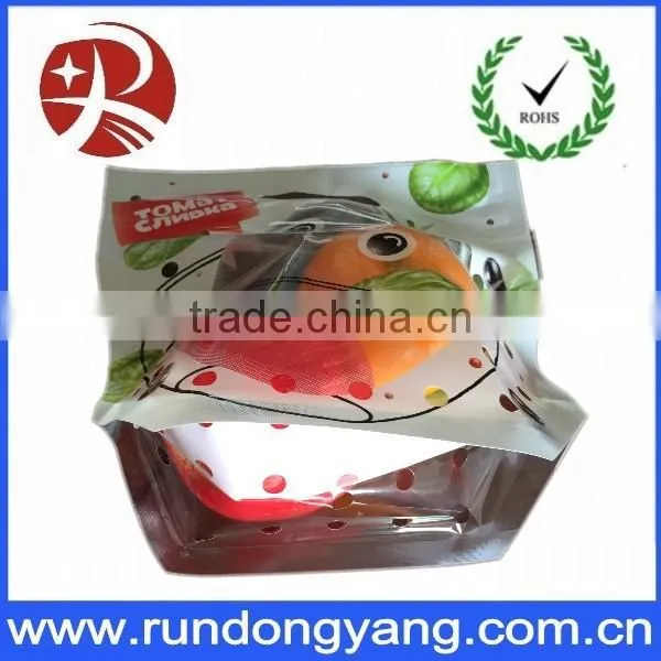 Stand up pouch plastic fruit packaging bag
