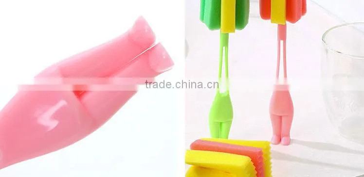 Wholesale Stock Small Order Figure Sponge Cleaning Brush