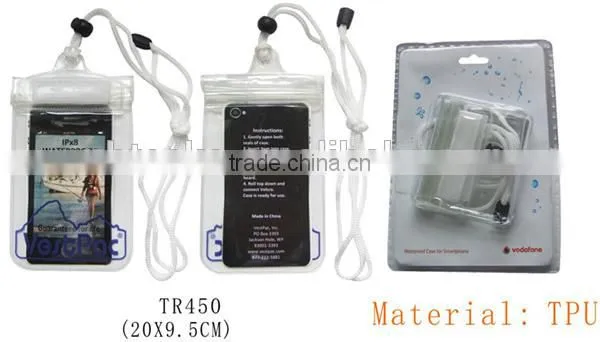 Wholesale universal TPU swimming mobile phone waterproof pouch