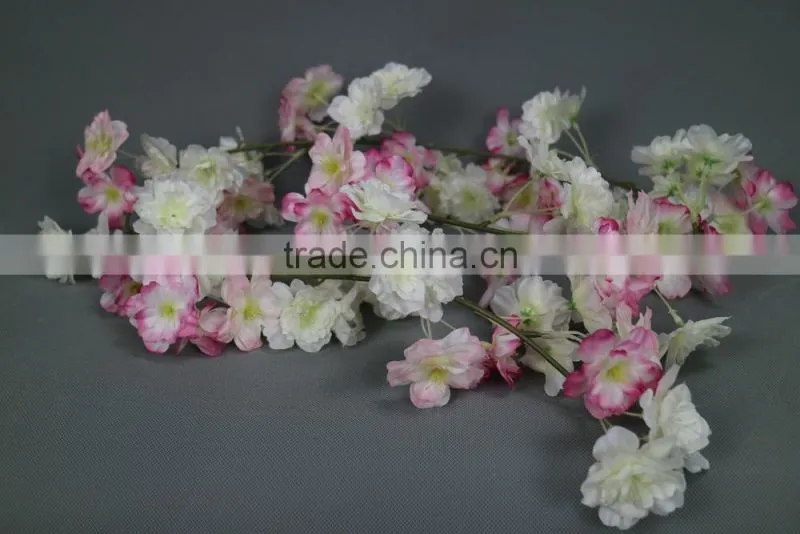 Artificial colourful cherry blossom garland for window display