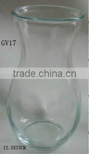 clear glass flower vase for decoration GV17