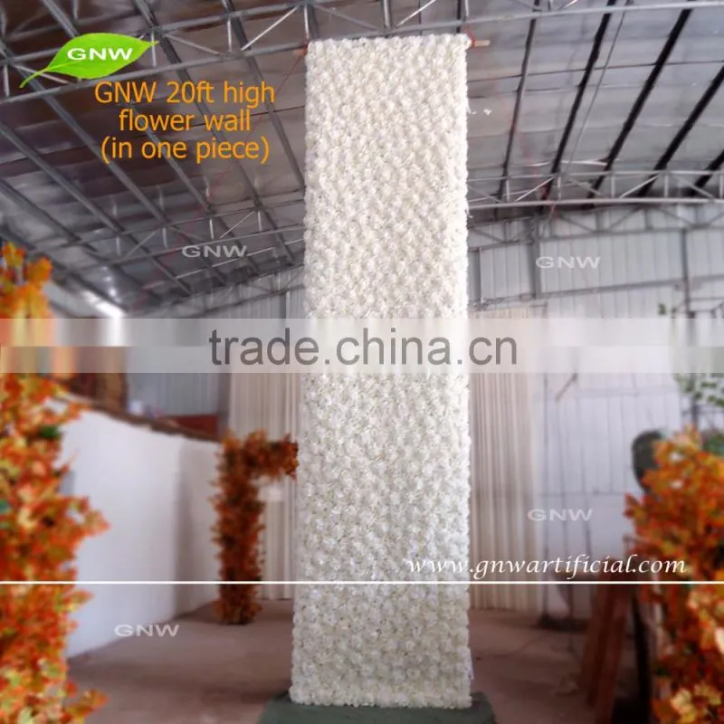 GNW FLW1608031 New style roll up artificial flowers wall backdrop design