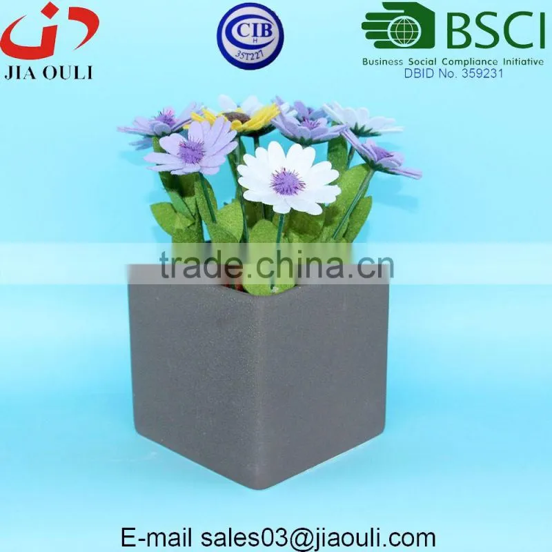 BSCI Audit Factory Cheap glazed white ceramic garden planter
