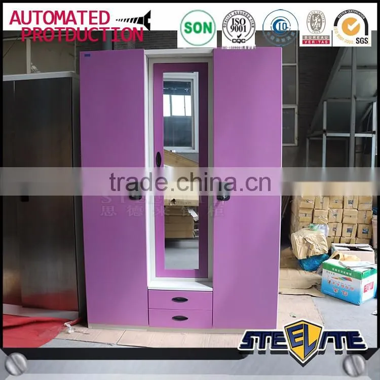 Bedroom Closet Steel Indian Dressing Clothes Designs Wardrobe Cabinet