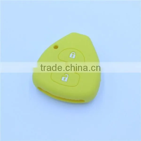 for TOYOTA Corolla Rav4 Yaris Remote Key Case,2 Button Silicone Cover wilth led light hole
