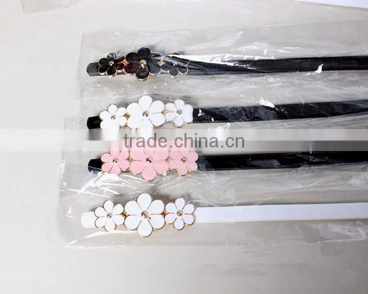 Wholesale flower pattern enamel buckle women lady PU waist belt