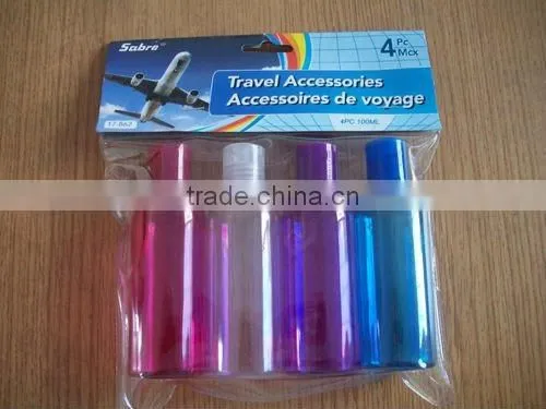 4pcs PET travel bottles set/cosmetic bottle