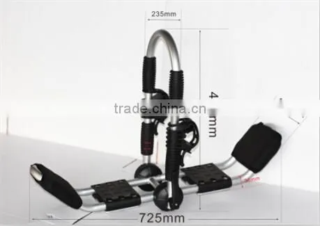Foldable Roof-mount Metallic-white T style Kayak Roof Carrier rack carring 2 canoe