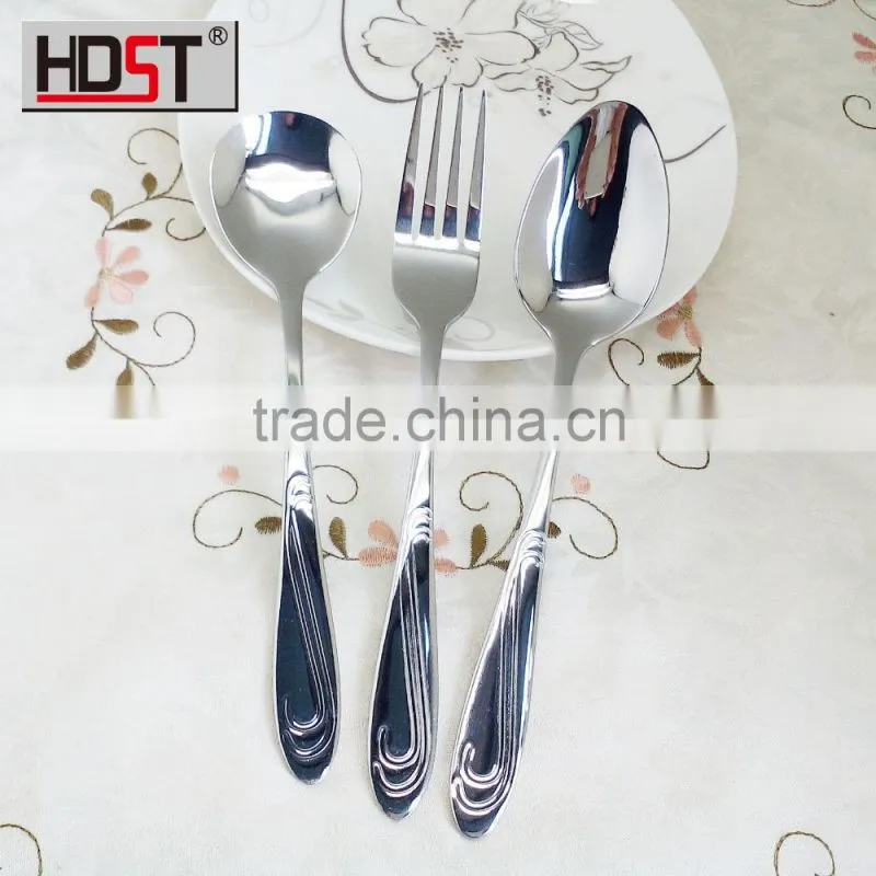 Fashion Hotel Stainless Steel Knife Fork Spoon Tableware