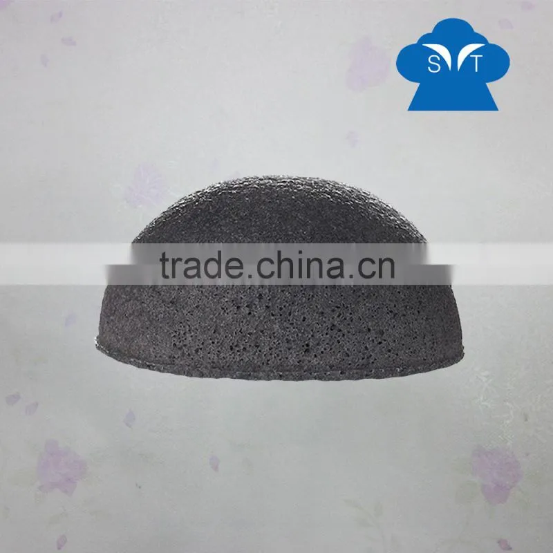Deep Pore Cleansing Charcoal Black ,Natural Konjac Sponge