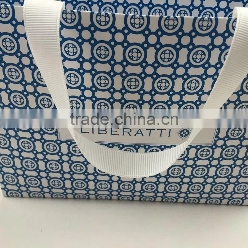 Custom logo printes Luxury Shopping Paper Bag Manufacturer with handles