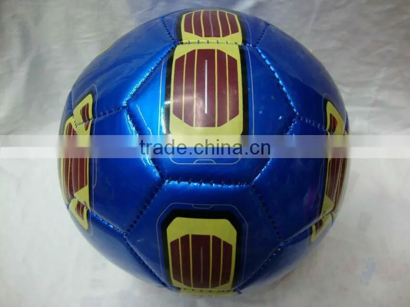 spain promotional socer ball size 5 high shiny metallic material