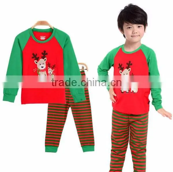 Cheap Wholesale Fashion Nightwear Cotton Kids Christmas Pajama sets
