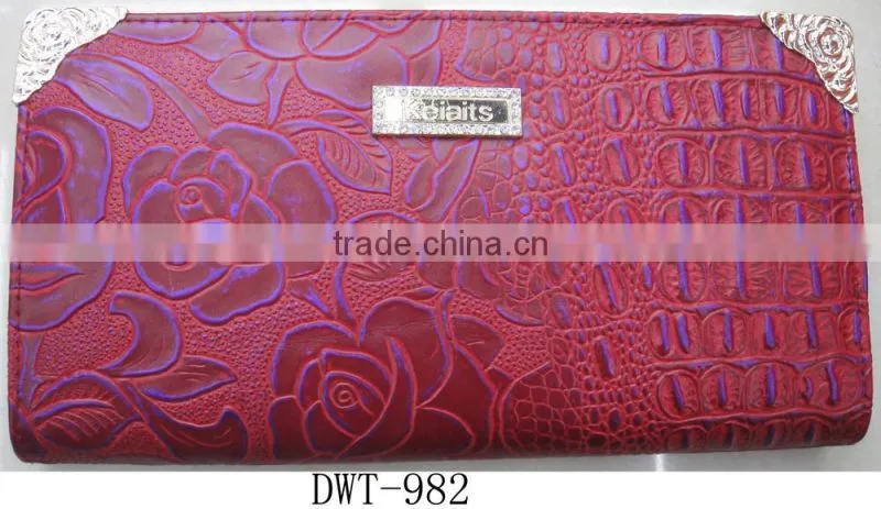 New hot Lady pu leather croco rose hot wallet