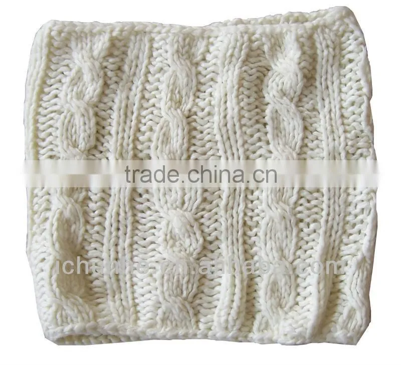 various girls fashion plain color knitted round neck warmer scarf
