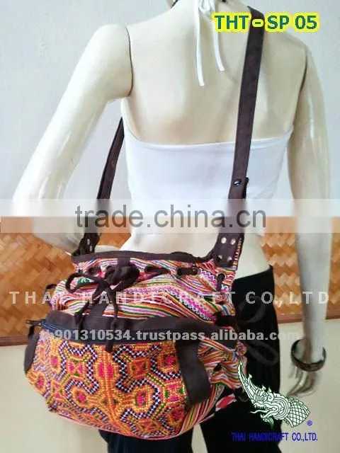 Embroidered HMONG HILL TRIBE Backpack School Bag Travel Bag Unisex Bag