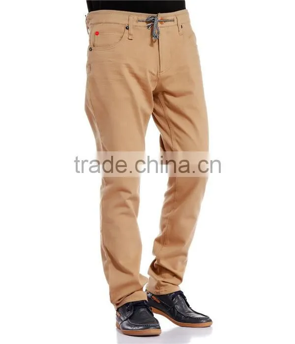 Make in China cheap price new style khaki long stretch pants