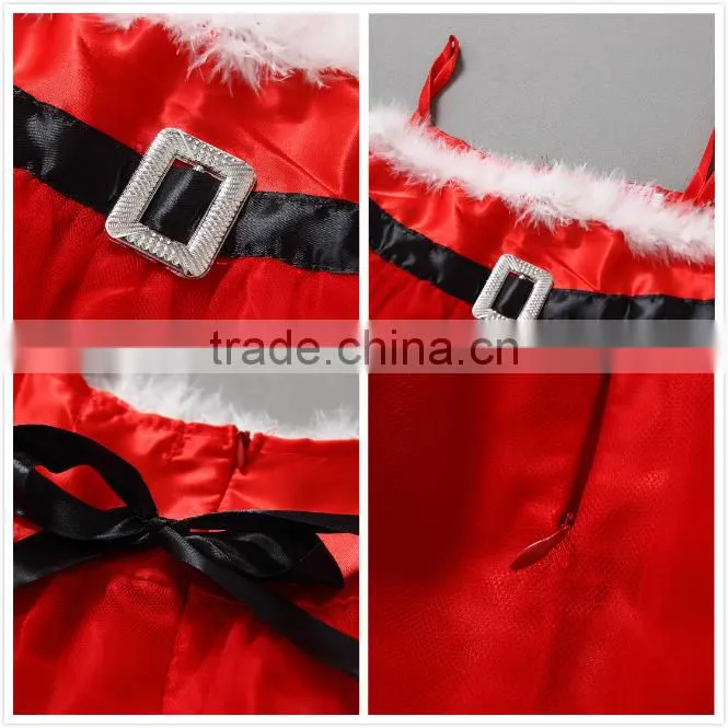 Fashion Strap Fluffy Kids Baby Girls Red Christmas Wedding Dress