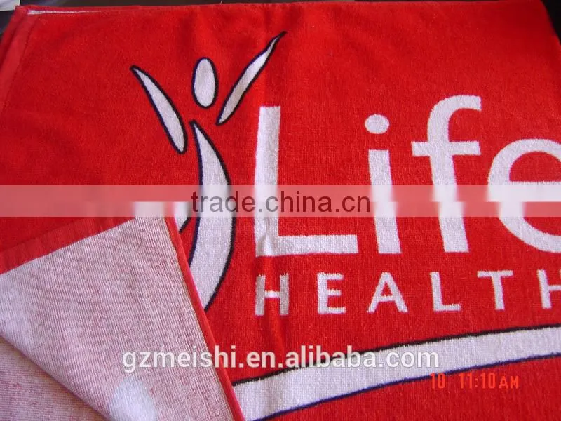 cotton Terry loop gym towel with logo