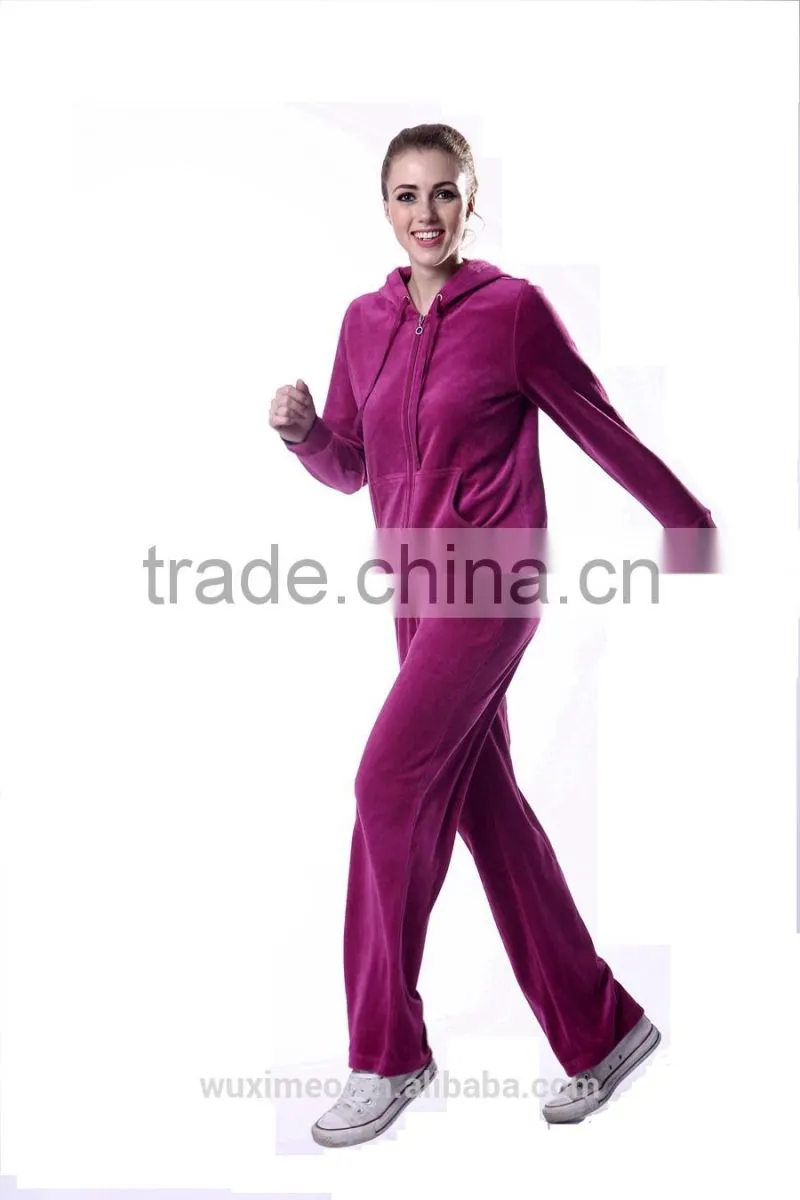 women's track suit 2015 jogging track suit velour set