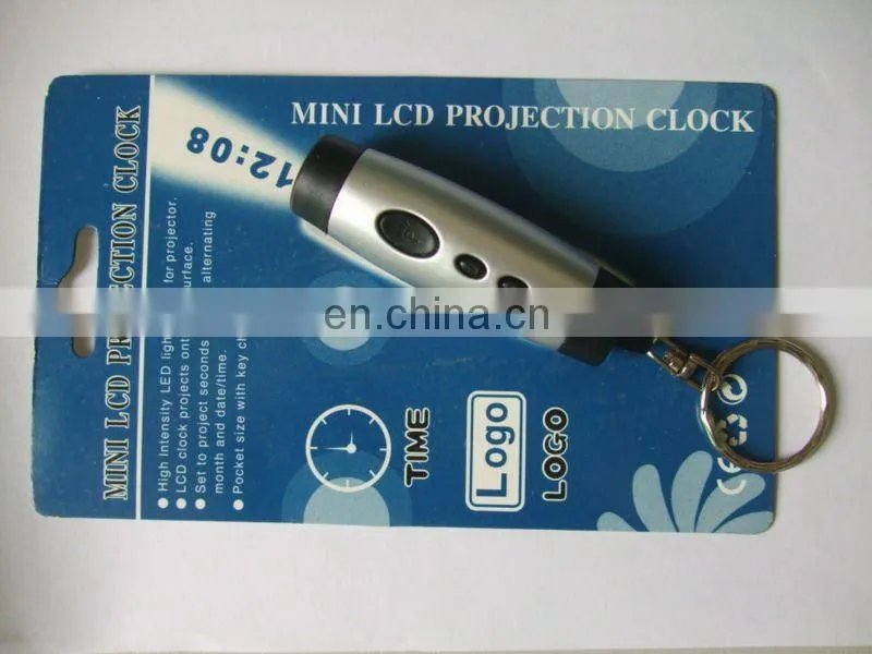 mini aluminum projection logo ABS bottle keyring projector logo keychain