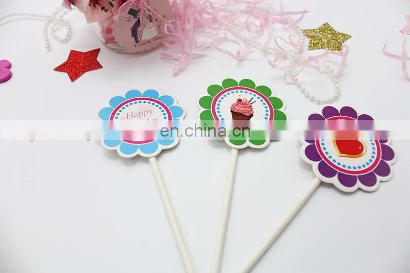 High Quality Colorful Flower Shape Baby Girl Birthday Cake Decoration