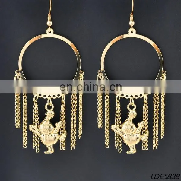 gold ring with elephant earring