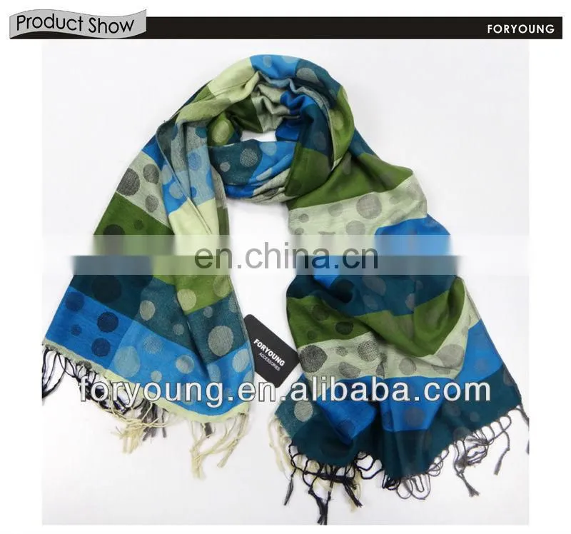 polka dot woven scarf