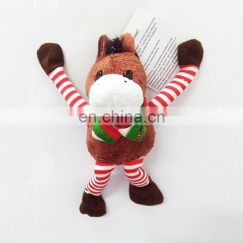 Promotional Soft Stuffed Plush Christmas Snowman Fridge Magnet Toys