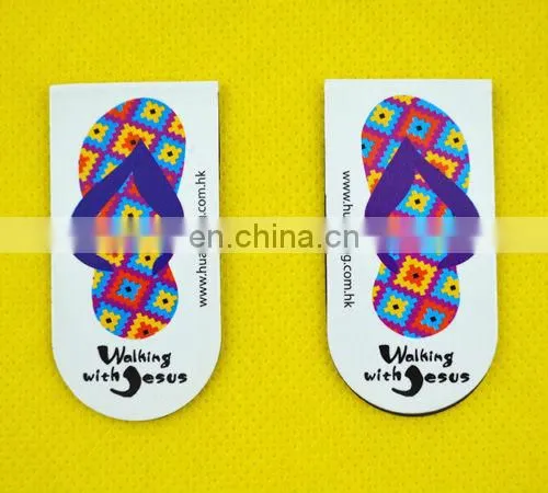 Factory wholesale custom die cut magnetic laminated bookmarks