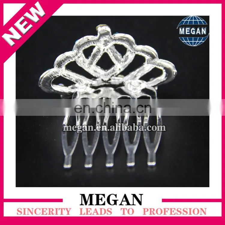 Crystal heart children 's crown headdress cute hairpin gift hair combs