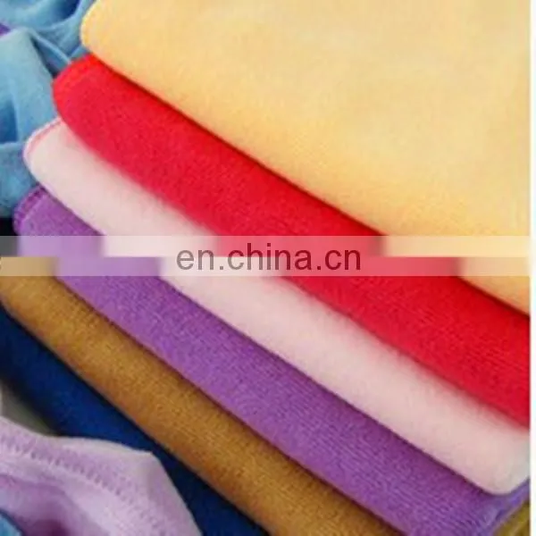 Solid color Microfiber towel soft handle for bathroom or kitchen towel from China supplier