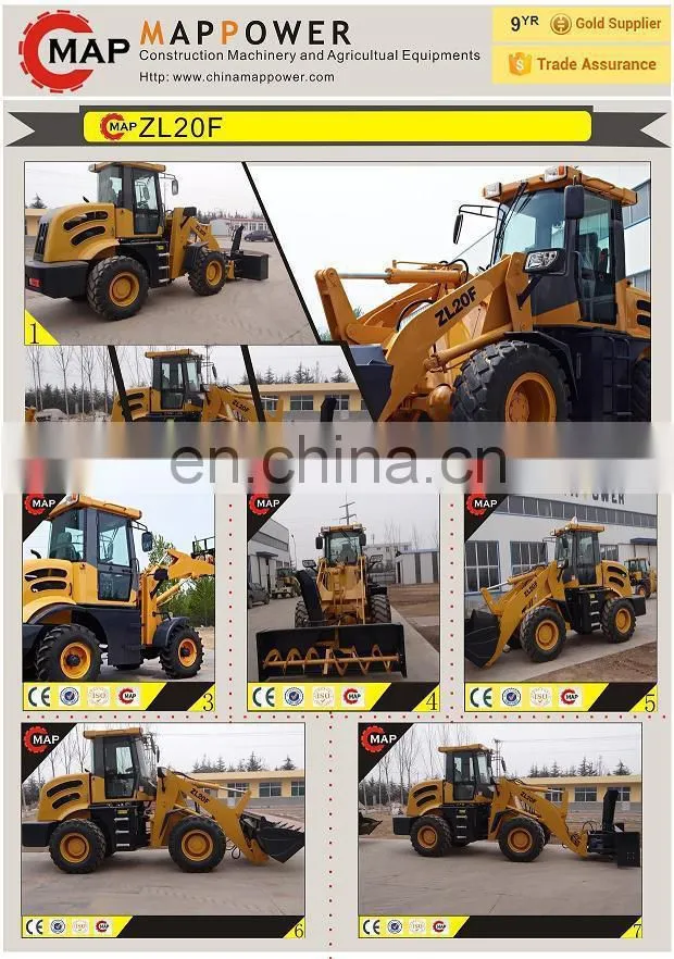 2.5ton wheel loader with trencher auger mix bucket